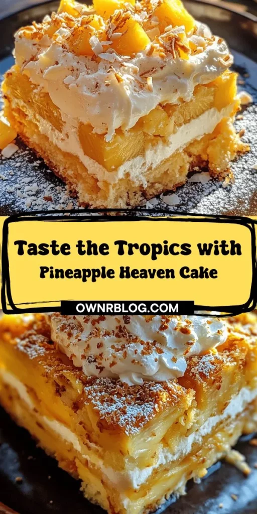 Escape to paradise with a slice of Pineapple Heaven Cake! This delightful dessert combines moist layers of cake with tropical crushed pineapple, rich coconut, and crunchy pecans. Perfect for any occasion, it’s a sweet treat that your family and friends will love. In this article, discover the key ingredients, step-by-step instructions, and tips for creating a cake that’s sure to impress. Get ready to indulge in the refreshing flavors and fluffy texture of this must-try recipe!