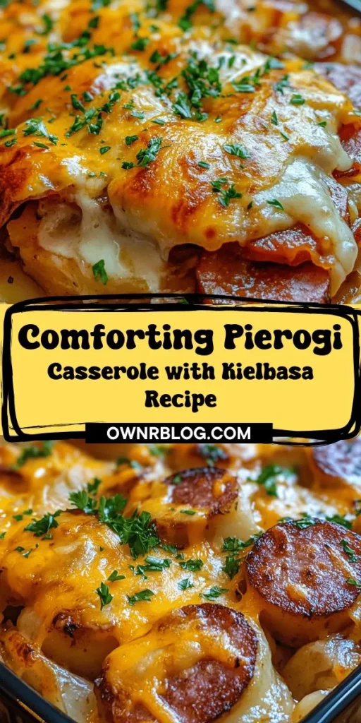 Savor the comforting flavors of a Delightful Pierogi Casserole with Kielbasa! This hearty dish combines frozen pierogi, smoky kielbasa, and tangy sauerkraut for an easy, satisfying meal. Perfect for busy weeknights or family gatherings, this slow-cooked recipe simplifies the traditional pierogi experience while celebrating its rich cultural heritage. Dive into a dish that’s filled with love and deliciousness! #PierogiCasserole #ComfortFood #Kielbasa #SlowCookerRecipes #EasyDinners #Foodie #HomeCooking