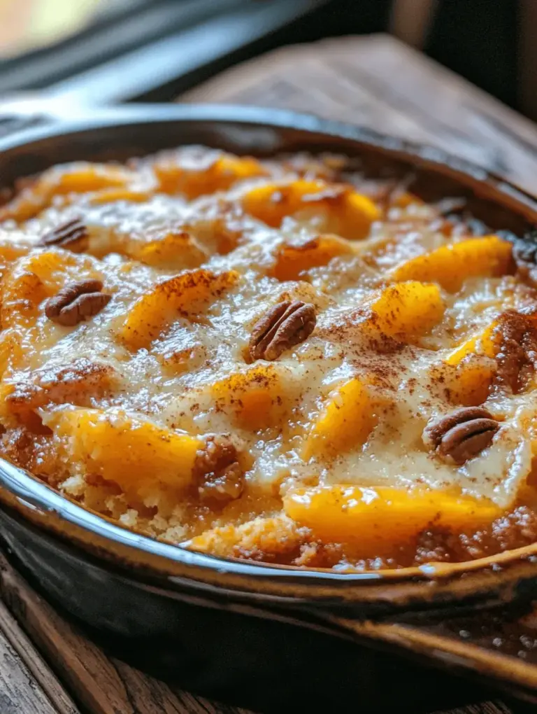 Peach cobbler is a beloved dessert that evokes a sense of nostalgia and comfort for many. Its warm, fruity filling combined with a tender, buttery crust transports us back to family gatherings, summer picnics, and cherished moments spent in the kitchen. The delightful aroma of peaches baking in the oven can instantly bring back memories of childhood, making it a dish that is both heartwarming and satisfying.