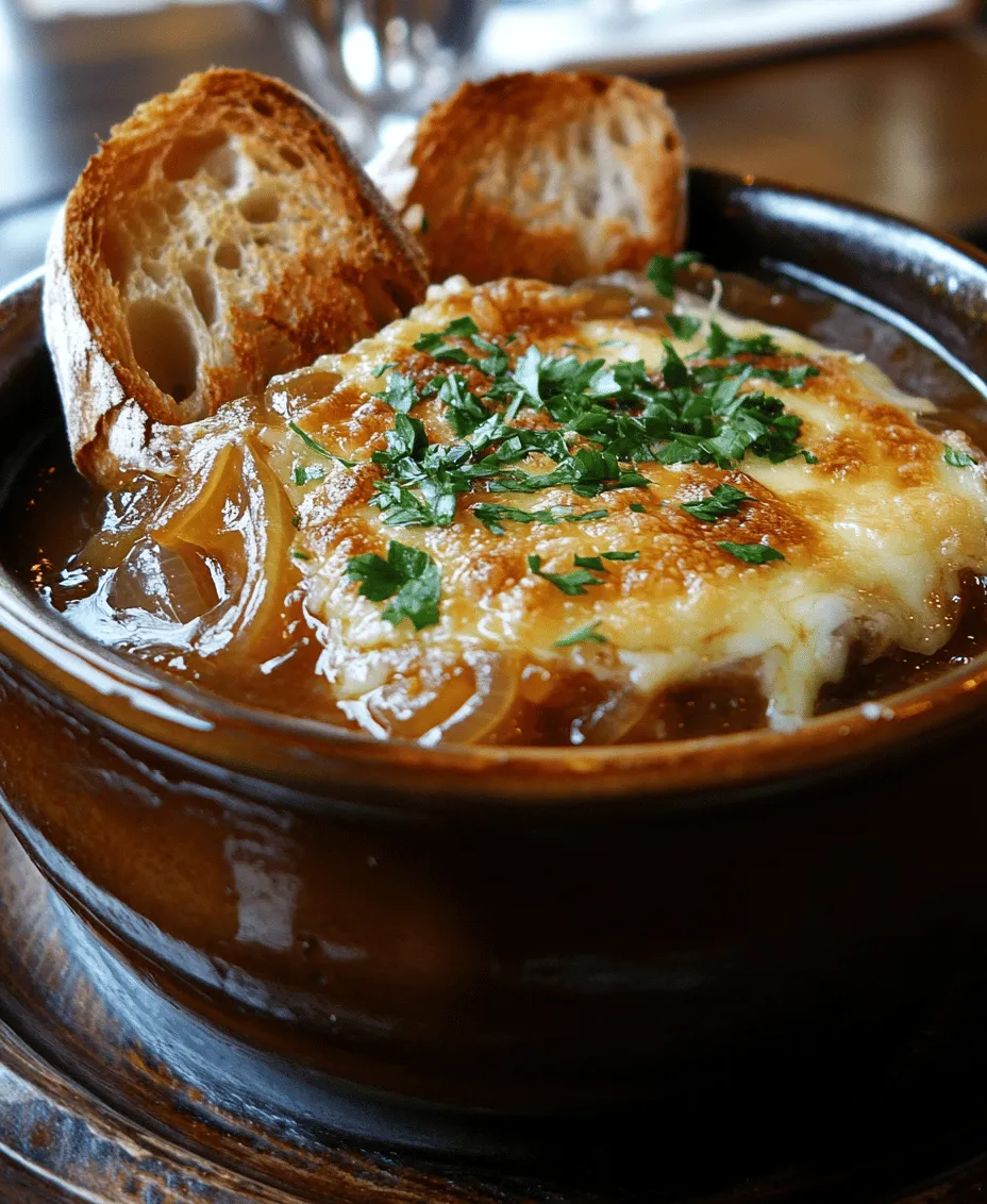 Welcome to the comforting and savory world of French onion soup, a classic dish that warms the soul with its rich flavors and delightful aroma. This beloved recipe has stood the test of time, evolving from its rustic origins to become a staple in kitchens around the globe. Whether you're looking to enjoy a cozy family dinner or impress guests at a sophisticated gathering, French onion soup is the perfect choice. Its heartwarming qualities and complex flavors make it a versatile dish that can be dressed up or down to suit any occasion.