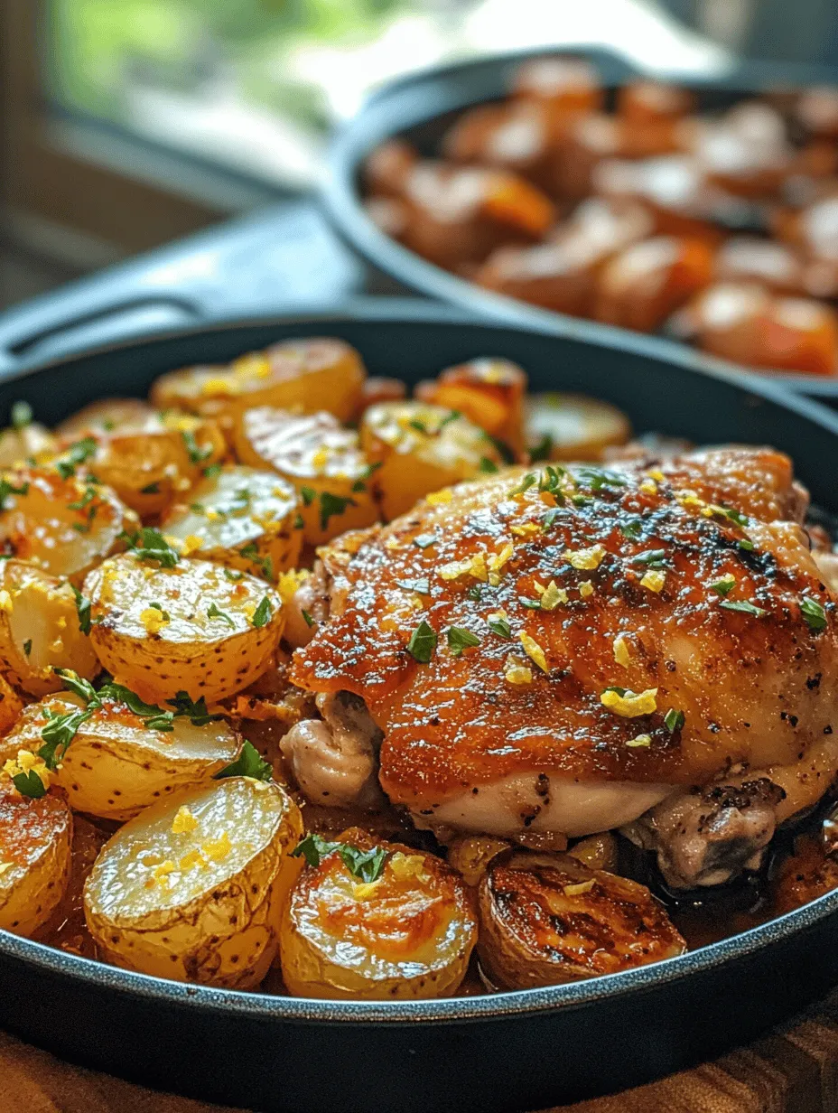 In the fast-paced world of cooking, one-pan meals have become a cherished favorite among home cooks. With their ability to simplify meal preparation and cleanup, these dishes resonate with busy families and culinary enthusiasts alike. One such recipe that embodies these qualities, while delivering a burst of flavor, is the One-Pan Lemon Garlic Chicken & Potatoes. This dish not only showcases a harmonious blend of vibrant ingredients but also highlights the ease of cooking everything together in a single pan, making it a go-to option for weeknight dinners or weekend gatherings.