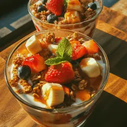 The beauty of Sunrise Fruit & Yogurt Parfaits lies in the simplicity and quality of its ingredients. Each component plays a crucial role in providing flavor, texture, and nutritional value. Let's take a closer look at what goes into this delightful dish.