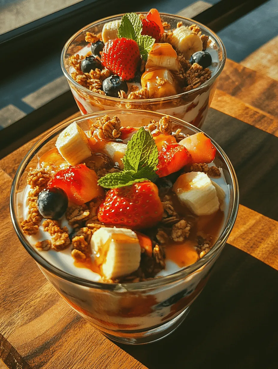 The beauty of Sunrise Fruit & Yogurt Parfaits lies in the simplicity and quality of its ingredients. Each component plays a crucial role in providing flavor, texture, and nutritional value. Let's take a closer look at what goes into this delightful dish.