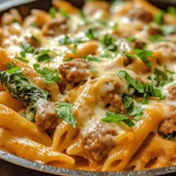 In the world of comfort food, few dishes can rival the rich and satisfying experience of a creamy pasta dish. Hearty One-Pan Creamy Penne with Spinach and Italian Sausage is a delightful combination of textures and flavors that promises to warm your heart and fill your stomach. This dish is not only delicious but also incredibly versatile, making it suitable for various occasions—from weeknight dinners to gatherings with friends and family.