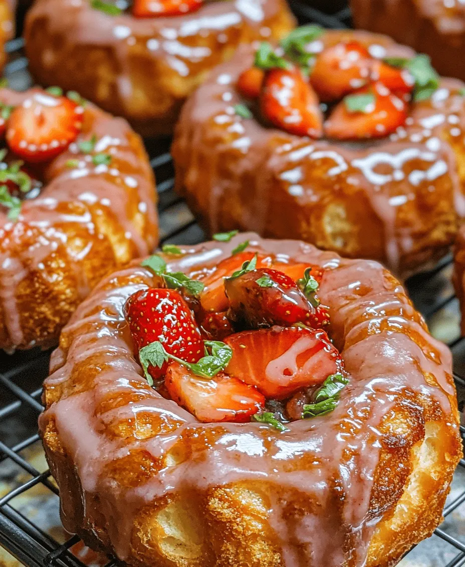 In the delightful world of pastries, few treats can rival the charm of Strawberry Glazed French Crullers. These exquisite donuts, with their unique shape and airy texture, offer a culinary experience that is both indulgent and refined. Combining the lightness of choux pastry with a vibrant strawberry glaze, crullers are the perfect accompaniment for a quiet afternoon tea or a lively brunch gathering. Imagine savoring one of these delicate pastries alongside a cup of freshly brewed coffee or tea, where each bite reveals a harmonious blend of flavors and textures. Whether you're a seasoned baker or a curious newbie in the kitchen, making Strawberry Glazed French Crullers is a rewarding endeavor that elevates any dessert table.