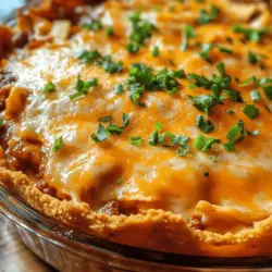 If you're looking for a dish that perfectly embodies the spirit of Texas, look no further than Texas Trash Pie. This crowd-pleasing recipe is a delightful amalgamation of flavors and textures, making it a standout choice for gatherings, parties, and casual family dinners. The allure of Texas Trash Pie lies in its unique combination of savory and cheesy elements, complemented by a crunchy texture from the addition of crushed tortilla chips. It’s not just a pie; it’s a culinary experience that brings friends and families together over its mouthwatering goodness.