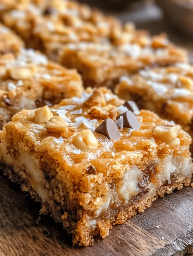 Magic Cookie Bars are a beloved dessert that seamlessly blends simplicity and indulgence. With their layered structure, these bars are not just a treat, but an experience that evokes nostalgia and delight. The allure of Magic Cookie Bars lies in their rich combination of flavors and textures: a buttery graham cracker crust, rich chocolate, and the irresistible chewiness of coconut, all held together by a sweet, creamy binding agent. Whether you’re a seasoned baker or just starting out in the kitchen, this recipe promises to impress with minimal effort.