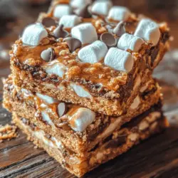 S'mores Bars are an irresistible modern twist on the beloved classic campfire treat that many of us grew up enjoying. Combining the rich flavors of chocolate, gooey marshmallows, and crunchy graham crackers, these bars encapsulate nostalgia and bring a delightful experience to your taste buds. The beauty of S'mores Bars lies not only in their flavor but also in their ease of preparation, making them the perfect indulgence for gatherings, celebrations, or even a cozy night in at home. Unlike traditional S'mores, which require a campfire and can be tricky to make, these bars provide a convenient way to enjoy the deliciousness of S'mores year-round, regardless of the season or location.