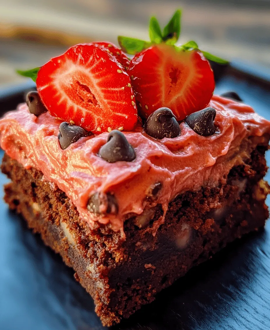 Indulge in the delightful world of desserts with these luscious Strawberry Brownies, featuring a rich, chocolatey base enhanced by the natural sweetness of fresh strawberries. The combination of moist, fudgy brownie texture with bursts of fruity freshness creates a unique dessert experience that will tantalize your taste buds. These brownies are not only a treat for your palate but also a feast for the eyes, making them perfect for any occasion, from birthday parties to casual get-togethers.