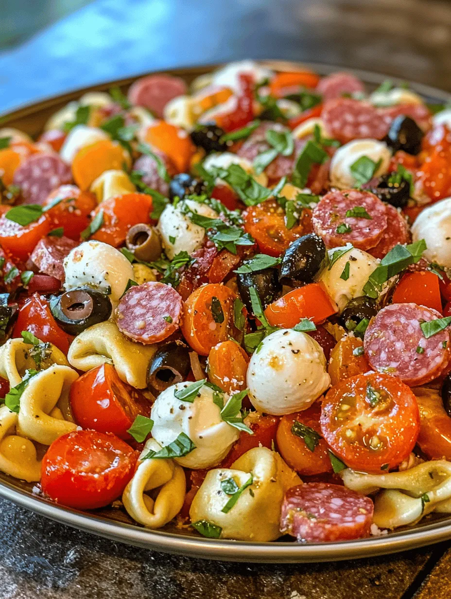 Pasta salads have long been a staple in many kitchens, celebrated for their versatility, vibrant flavors, and ease of preparation. Among the myriad of pasta salad options, the Salami-Mozzarella Tortellini Pasta Salad stands out as a delightful combination of tastes and textures. This salad is not only refreshing but also hearty enough to serve as a main dish, making it perfect for a variety of occasions. Whether you're hosting a summer picnic, attending a potluck, or simply looking to impress at a family dinner, this recipe offers a delightful balance of rich and savory ingredients that are sure to please.