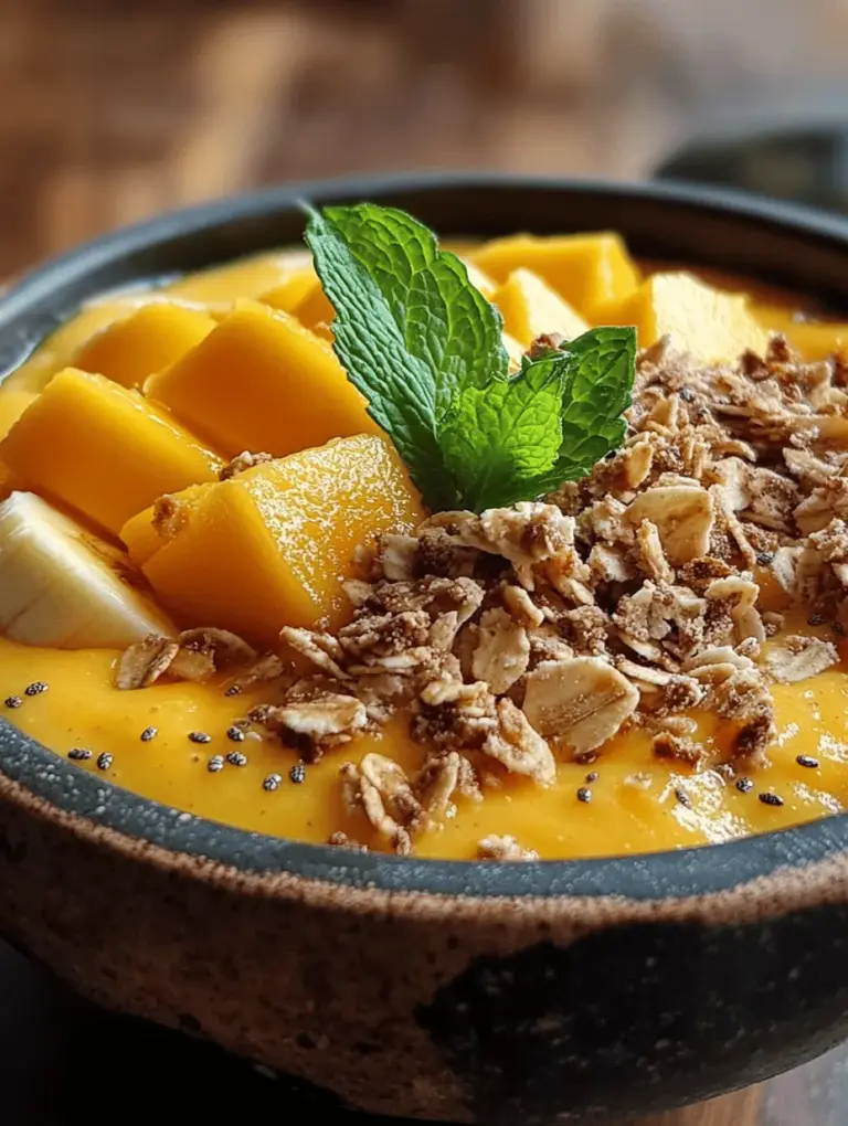 To make the best Creamy Mango Smoothie Bowl, it’s essential to understand the role of each ingredient and how they contribute to the flavor, texture, and nutritional value of the dish.