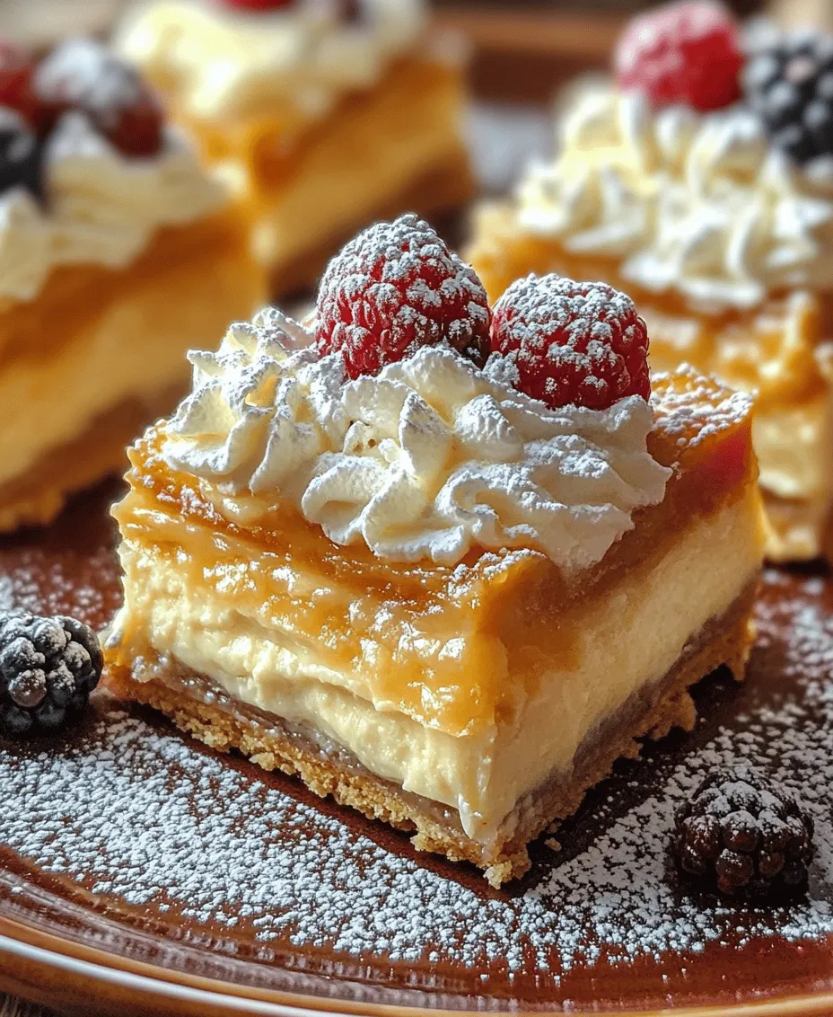 To create the perfect Vanilla Custard Cream Squares, it’s important to understand the role each ingredient plays in the overall flavor and texture of the dessert. Here’s a closer look at the base ingredients, the custard filling, and the topping components.