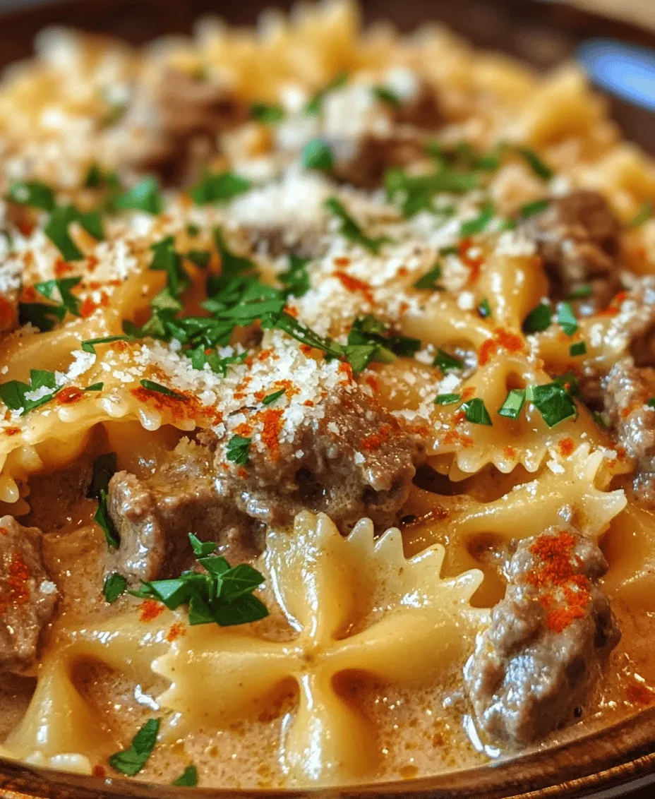 When it comes to comfort food, few dishes can compete with the creamy indulgence of Creamy Beef and Bowtie Pasta. This delightful recipe marries the robust flavors of seasoned ground beef with the playful shape of bowtie pasta, all enveloped in a rich, creamy sauce that is simply irresistible. Whether you’re rushing home after a long day at work or hosting a family gathering, this dish promises to satisfy hunger and warm the heart.