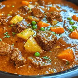 One of the standout features of this recipe is the use of a crock pot, a kitchen appliance that has transformed the way we prepare hearty dishes. Slow cooking has numerous advantages, especially when it comes to stews. The crock pot allows for low and slow cooking, where tough cuts of meat, like beef chuck roast, become tender and flavorful over several hours.