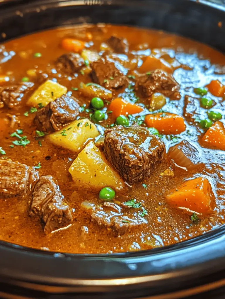 One of the standout features of this recipe is the use of a crock pot, a kitchen appliance that has transformed the way we prepare hearty dishes. Slow cooking has numerous advantages, especially when it comes to stews. The crock pot allows for low and slow cooking, where tough cuts of meat, like beef chuck roast, become tender and flavorful over several hours.