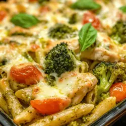 If you're on the lookout for a dish that combines comfort, nutrition, and simplicity, look no further than Creamy Pesto Chicken and Broccoli Pasta Bake. This delightful dish offers a harmonious blend of savory flavors and creamy textures that are sure to satisfy any appetite. With its rich, vibrant pesto sauce enveloping tender pasta, juicy chicken, and fresh broccoli, this pasta bake is not only delicious but also a well-rounded meal packed with nutrients.