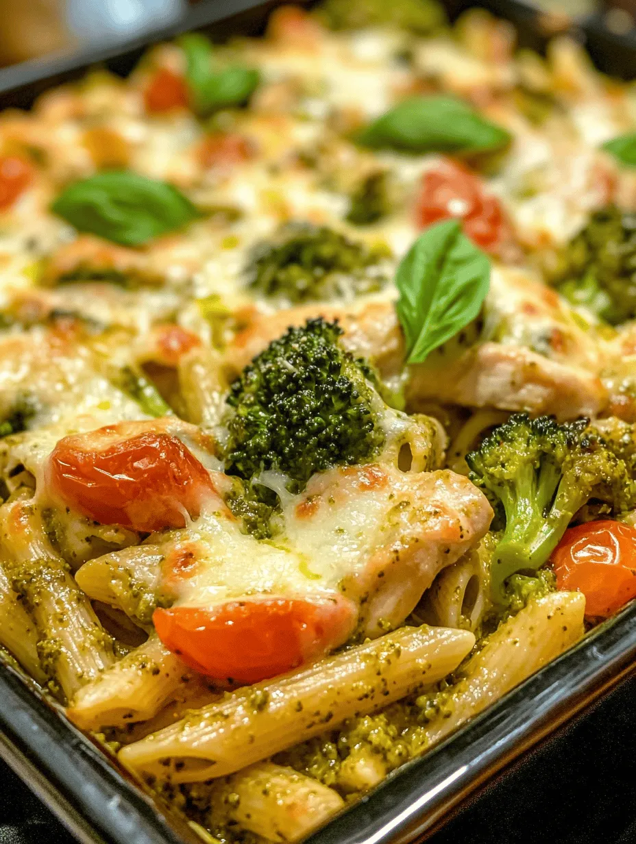 If you're on the lookout for a dish that combines comfort, nutrition, and simplicity, look no further than Creamy Pesto Chicken and Broccoli Pasta Bake. This delightful dish offers a harmonious blend of savory flavors and creamy textures that are sure to satisfy any appetite. With its rich, vibrant pesto sauce enveloping tender pasta, juicy chicken, and fresh broccoli, this pasta bake is not only delicious but also a well-rounded meal packed with nutrients.