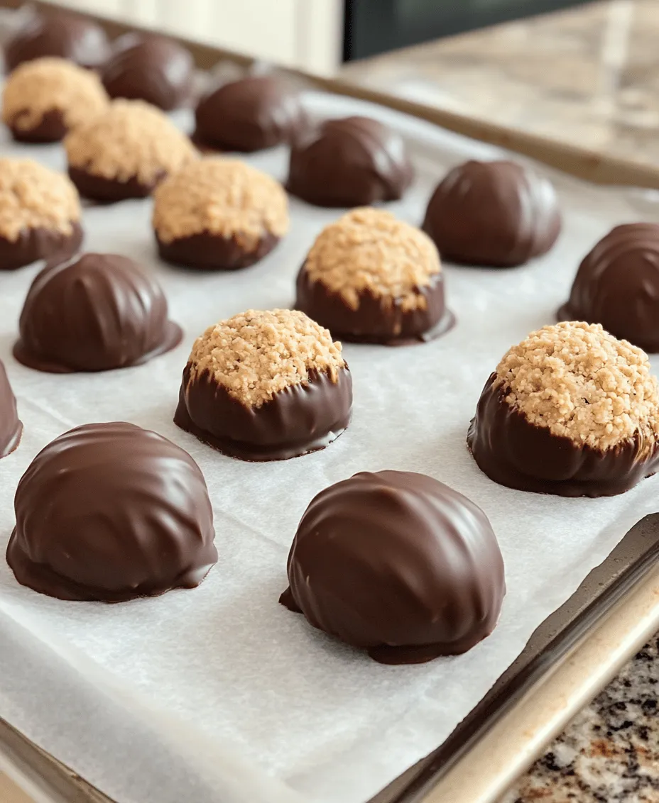 In the world of desserts, few things grab attention quite like the combination of cookies and peanut butter. The recipe for <strong></noscript>3-Ingredient Peanut Butter Oreo Cookie Balls</strong> encapsulates this delightful pairing in a way that is not only irresistibly tasty but also unbelievably simple to prepare. With just three straightforward ingredients, these cookie balls offer a perfect solution for those last-minute dessert cravings, making them a favorite among both novice bakers and seasoned culinary enthusiasts alike.” /></p>
</p>
<h2>Chilling for Perfect Texture</h2>
</p>
<p>After forming your cookie balls, the next crucial step is chilling them. This process is essential for achieving the perfect texture and stability, ensuring that your Peanut Butter Oreo Cookie Balls hold their shape and are easy to coat in chocolate.</p>
</p>
<h3>Why Chilling is Essential for Stability</h3>
</p>
<p>Chilling your cookie balls helps to firm up the mixture. The fats in the peanut butter and the creaminess of the Oreo cookie filling need time to solidify. When you chill the balls, the mixture becomes less sticky and easier to handle, which is particularly important when you’re preparing to coat them in chocolate. This step prevents them from losing their shape during the coating process, allowing for a smooth, even layer of chocolate.</p>
</p>
<h3>Tips on Timing for Optimal Firmness</h3>
</p>
<p>For the best results, place your cookie balls onto a baking sheet lined with parchment paper and chill them in the refrigerator for at least 30 minutes. If you’re in a hurry, a quick 15-minute freeze can also work, but be cautious not to freeze them for too long, as this can make them too hard to coat. The key is to allow enough time for them to firm up without freezing them completely, which could lead to a difficult coating process.</p>
</p>
<h2>Melting the Chocolate</h2>
</p>
<p>Once your cookie balls are firm and ready to be coated, it’s time to melt the chocolate. This step is critical for creating a luscious outer layer that complements the rich peanut butter and Oreo filling.</p>
</p>
<h3>Step-by-Step Instructions for Microwave Melting</h3>
</p>
<p>1. <strong>Choose Your Chocolate</strong>: Select your preferred chocolate for coating. Milk chocolate, dark chocolate, or white chocolate all work well for this recipe.</p>
<p>2. <strong>Chop the Chocolate</strong>: If you’re using a chocolate bar, chop it into small, uniform pieces to ensure even melting.</p>
<p>3. <strong>Microwave in Intervals</strong>: Place the chocolate in a microwave-safe bowl. Microwave on high for 30 seconds, then stir. Repeat this process until the chocolate is completely melted, stirring in between each interval to prevent overheating.</p>
<p>4. <strong>Check the Consistency</strong>: Once melted, the chocolate should be smooth and glossy. If it is too thick, you can add a teaspoon of vegetable oil or coconut oil to achieve a thinner consistency.</p>
</p>
<h3>Importance of Stirring and Avoiding Overheating</h3>
</p>
<p>Stirring is crucial during the melting process. It helps to distribute the heat evenly and prevents hot spots, which can cause the chocolate to burn. If overheated, chocolate can turn grainy and lose its smooth texture, making it difficult to work with. If you notice any signs of burning, it’s best to stop heating immediately and let it cool slightly before stirring again.</p>
</p>
<h2>Coating the Balls</h2>
</p>
<p>With your cookie balls chilled and chocolate melted, it’s time to coat your cookie balls. A smooth, even chocolate coating not only enhances the flavor but also provides a delightful crunch.</p>
</p>
<h3>Techniques for Achieving a Smooth Chocolate Coating</h3>
</p>
<p>1. <strong>Use a Fork or Toothpick</strong>: To coat each cookie ball, use a fork or a toothpick. Dip the ball into the melted chocolate, allowing any excess to drip off.</p>
<p>2. <strong>Ensure Even Coverage</strong>: Gently shake the fork to help the chocolate cover the entire surface of the cookie ball. If needed, use a spoon to help spread the chocolate evenly.</p>
<p>3. <strong>Return to the Baking Sheet</strong>: After coating, carefully transfer the chocolate-covered cookie ball back to the parchment-lined baking sheet.</p>
</p>
<h3>Tips for Preventing Chocolate from Clumping</h3>
</p>
<p>To prevent clumping and ensure a smooth finish, make sure that the cookie balls are cold before dipping. Additionally, ensure that your chocolate is at the right melting point, as overly cool chocolate can cause it to clump upon contact. If you want an extra touch, consider drizzling melted chocolate in a contrasting color over the coated cookie balls for a decorative effect.</p>
</p>
<h2>Setting the Cookie Balls</h2>
</p>
<p>After coating, your cookie balls need to set before enjoying. This final step is important for achieving the perfect texture and presentation.</p>
</p>
<h3>Recommended Storage Methods to Keep Them Fresh</h3>
</p>
<p>Once the chocolate coating has set, transfer your Peanut Butter Oreo Cookie Balls to an airtight container. They can be stored in the refrigerator for up to two weeks, making them a great make-ahead treat. If you’re preparing them for a special occasion, consider freezing them. Place the cookie balls in a single layer on a baking sheet until frozen, then transfer them to a freezer-safe container, where they can last for up to three months.</p>
</p>
<h3>Discussion on Serving Options and Presentation Ideas</h3>
</p>
<p>For serving, consider placing the cookie balls in decorative cupcake liners for a festive touch. They pair wonderfully with a glass of milk, a hot cup of coffee, or even a scoop of vanilla ice cream for an indulgent dessert. If you’re hosting a gathering, arrange them on a platter alongside other treats to create an appealing dessert table.</p>
</p>
<h2>Nutritional Information</h2>
</p>
<p>Understanding the nutritional content of your Peanut Butter Oreo Cookie Balls can help you enjoy them mindfully. Here’s a breakdown of the estimated nutritional information per cookie ball (based on a standard recipe using regular peanut butter and chocolate):</p>
</p>
<p>– <strong>Calories</strong>: Approximately 120</p>
<p>– <strong>Fats</strong>: 7g</p>
<p>– <strong>Sugars</strong>: 10g</p>
<p>– <strong>Protein</strong>: 2g</p>
</p>
<h3>Comparison of Homemade vs. Store-Bought Treats</h3>
</p>
<p>Homemade treats often contain fewer preservatives and artificial ingredients compared to store-bought options. By making your cookie balls at home, you can control the ingredients and customize them according to your dietary preferences, making this recipe not only a delicious choice but also a healthier one.</p>
</p>
<h2>Creative Variations of Peanut Butter Oreo Cookie Balls</h2>
</p>
<p>While the classic Peanut Butter Oreo Cookie Balls are irresistible, experimenting with flavors and dietary modifications can elevate your treat game.</p>
</p>
<h3>Flavor Infusions</h3>
</p>
<p>1. <strong>Mint Chocolate</strong>: Add a few drops of peppermint extract to the mixture for a refreshing minty twist. Pair with dark chocolate for a delicious combination.</p>
<p>2. <strong>Coconut Bliss</strong>: Mix in shredded coconut with the Oreo filling for a tropical flavor. For an extra touch, coat the balls in white chocolate and sprinkle with more coconut flakes.</p>
</p>
<h3>Dietary Modifications</h3>
</p>
<p>1. <strong>Gluten-Free Options</strong>: To make this recipe gluten-free, simply substitute regular Oreos with gluten-free Oreos. This small change allows everyone to enjoy the treat without dietary restrictions.</p>
<p>2. <strong>Vegan Alternatives</strong>: For a vegan version, use plant-based chocolate and natural peanut butter. Ensure that the Oreos are certified vegan, as not all varieties may meet vegan standards.</p>
</p>
<h2>Pairing Suggestions</h2>
</p>
<p>Enhance your cookie ball experience with some thoughtful pairings.</p>
</p>
<h3>Recommended Snacks or Drinks to Serve Alongside Cookie Balls</h3>
</p>
<p>These cookie balls pair beautifully with various snacks and drinks. Consider serving them with:</p>
</p>
<p>– <strong>Milk</strong>: The classic choice, whether dairy or plant-based.</p>
<p>– <strong>Coffee or Tea</strong>: A warm beverage complements the rich flavors of the cookie balls.</p>
<p>– <strong>Ice Cream</strong>: A scoop of vanilla or chocolate ice cream makes for a delightful dessert combination.</p>
</p>
<h3>Ideas for Themed Parties or Gatherings Featuring These Treats</h3>
</p>
<p>These cookie balls are perfect for any gathering. Whether you’re hosting a birthday party, holiday celebration, or casual get-together, consider creating a dessert table featuring various cookie ball flavors. Label each type to enhance the experience, and don’t forget to provide napkins and small plates for convenience.</p>
</p>
<h2>Conclusion</h2>
</p>
<p>Making 3-Ingredient Peanut Butter Oreo Cookie Balls is not only simple but also incredibly rewarding. The ease of preparation, combined with the delightful taste and texture, makes them a favorite among dessert lovers. Encourage your creativity by experimenting with flavors, dietary options, and presentation ideas to make this recipe uniquely yours.</p>
</p>
<p>Sharing homemade treats with family and friends brings joy and creates lasting memories. Whether you’re enjoying these cookie balls as a sweet snack or serving them at a special event, they are sure to impress. So, gather your ingredients, roll up your sleeves, and dive into the delicious world of Peanut Butter Oreo Cookie Balls. Enjoy every bite and the smiles they bring to your loved ones!</p>
<div id=