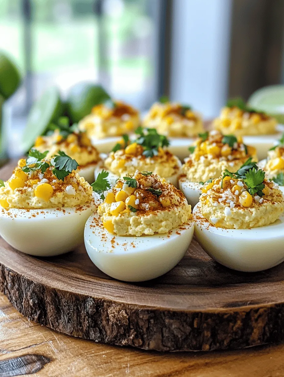 Deviled eggs have long held a cherished place on appetizer platters at gatherings, picnics, and family dinners. Their creamy, tangy filling nestled within perfectly cooked egg whites offers a delightful bite that appeals to many palates. While traditional deviled eggs are delicious in their own right, the culinary world has embraced innovation, leading to exciting variations like Mexican Street Corn Deviled Eggs. This unique recipe takes the classic deviled egg and infuses it with the vibrant flavors of Mexican street corn, also known as elote, creating a dish that marries tradition with modern flair.