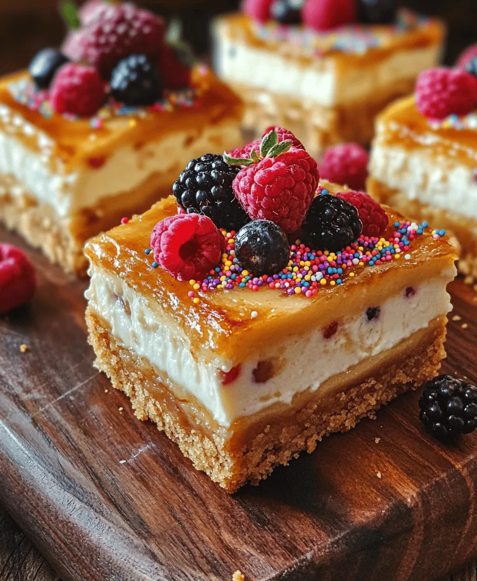 The sugar cookie crust serves as the foundational layer for the cheesecake bars, providing a soft and buttery base that complements the creamy filling above. Below is a closer look at the essential ingredients that contribute to this delicious crust: