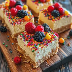 The sugar cookie crust serves as the foundational layer for the cheesecake bars, providing a soft and buttery base that complements the creamy filling above. Below is a closer look at the essential ingredients that contribute to this delicious crust: