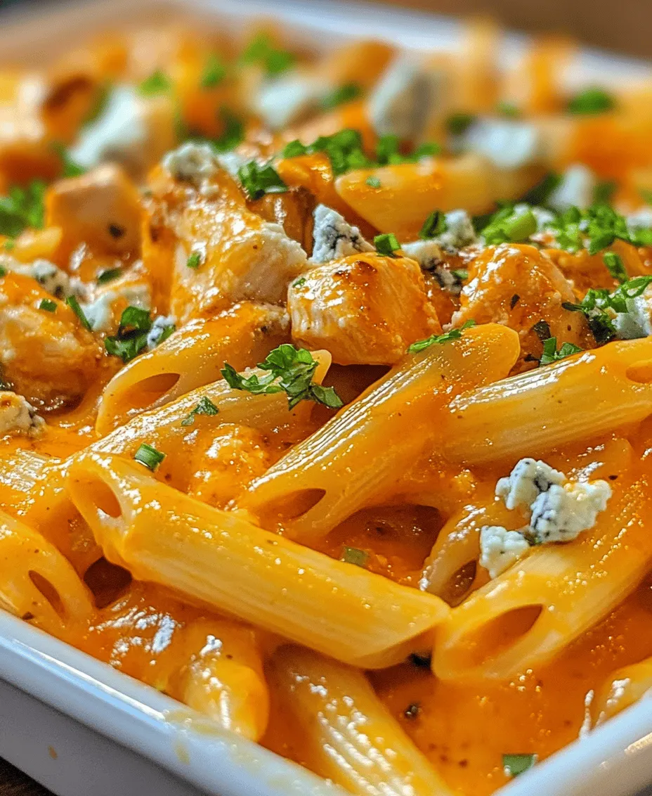 If you're on the hunt for a dish that packs a punch while being incredibly comforting, look no further than Spicy Buffalo Chicken Pasta. This dish effortlessly combines the bold, zesty flavors of classic buffalo sauce with creamy pasta, creating a delightful fusion that’s sure to tantalize your taste buds. The spicy, creamy, and cheesy profile of this recipe makes it an instant crowd-pleaser, whether you're serving it up for a weeknight dinner or a lively gathering with friends.