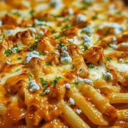 If you're on the hunt for a dish that packs a punch while being incredibly comforting, look no further than Spicy Buffalo Chicken Pasta. This dish effortlessly combines the bold, zesty flavors of classic buffalo sauce with creamy pasta, creating a delightful fusion that’s sure to tantalize your taste buds. The spicy, creamy, and cheesy profile of this recipe makes it an instant crowd-pleaser, whether you're serving it up for a weeknight dinner or a lively gathering with friends.