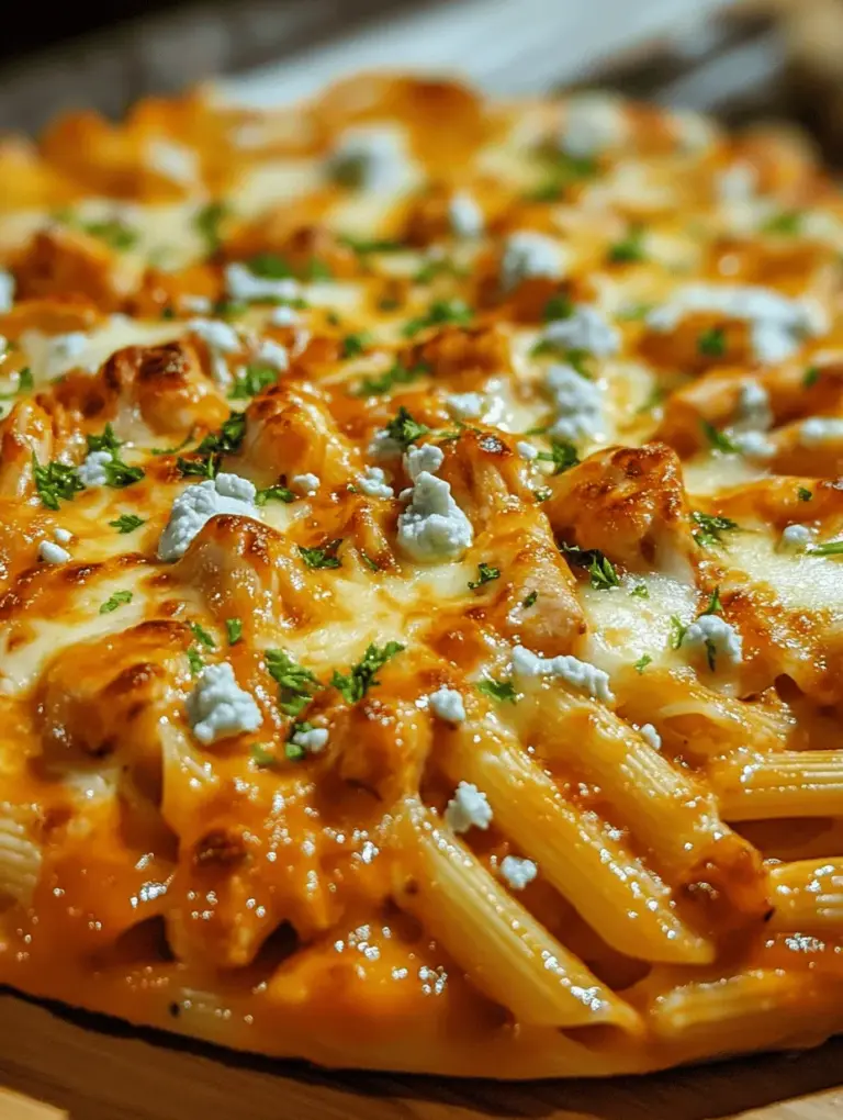 If you're on the hunt for a dish that packs a punch while being incredibly comforting, look no further than Spicy Buffalo Chicken Pasta. This dish effortlessly combines the bold, zesty flavors of classic buffalo sauce with creamy pasta, creating a delightful fusion that’s sure to tantalize your taste buds. The spicy, creamy, and cheesy profile of this recipe makes it an instant crowd-pleaser, whether you're serving it up for a weeknight dinner or a lively gathering with friends.