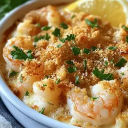 Delve into the world of exquisite seafood dishes with this Garlic Shrimp Gratin recipe. Perfect for a cozy dinner or an impressive gathering, this dish combines succulent shrimp with the rich flavors of garlic, creamy textures, and a crispy topping. Garlic Shrimp Gratin is not only a feast for the taste buds but also a visual delight, making it an ideal centerpiece for any meal. Whether you're a seasoned home cook or a culinary novice, this recipe is designed to be simple yet rewarding, allowing you to impress your guests with minimal effort.