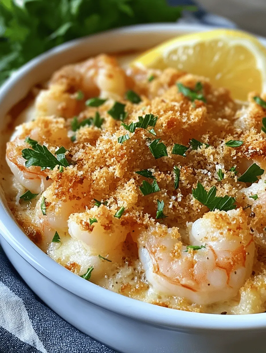 Delve into the world of exquisite seafood dishes with this Garlic Shrimp Gratin recipe. Perfect for a cozy dinner or an impressive gathering, this dish combines succulent shrimp with the rich flavors of garlic, creamy textures, and a crispy topping. Garlic Shrimp Gratin is not only a feast for the taste buds but also a visual delight, making it an ideal centerpiece for any meal. Whether you're a seasoned home cook or a culinary novice, this recipe is designed to be simple yet rewarding, allowing you to impress your guests with minimal effort.