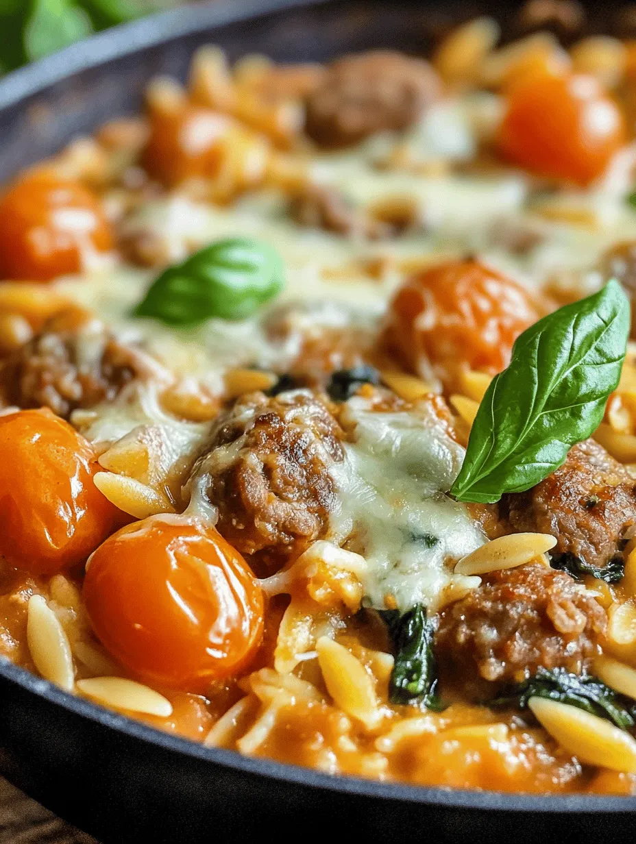 If you're searching for a dish that encapsulates the heart of Italian comfort food while being quick and easy to prepare, look no further than Italian Sausage Orzo Delight. This delectable recipe brings together the savory goodness of Italian sausage and the delightful texture of orzo pasta, creating a meal that is both satisfying and packed with flavor. The balance of herbs, spices, and fresh ingredients ensures that each bite is a harmony of taste and texture, making it an instant favorite for families and dinner guests alike.