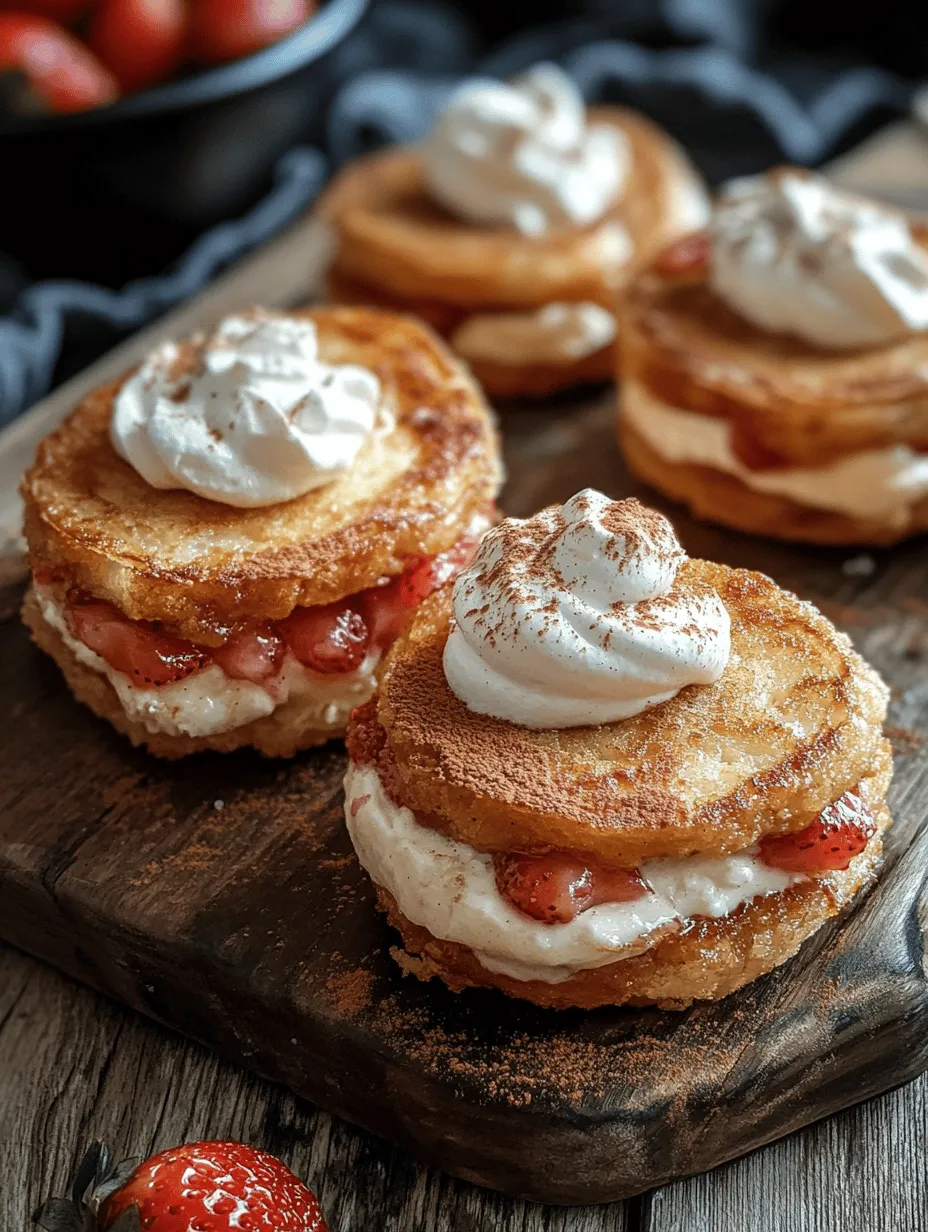 Fried Strawberry Cheesecake Sandwiches are a delightful fusion of classic flavors that elevate dessert to a whole new level. Imagine biting into a crisp, golden exterior only to be met with a luscious, creamy cheesecake filling infused with fresh strawberries. This recipe encapsulates the essence of indulgence, making it irresistible to dessert lovers everywhere. Perfect for gatherings, special occasions, or simply a sweet treat after a long day, these sandwiches are sure to impress both family and friends alike.