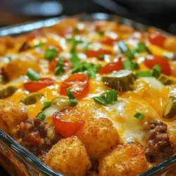 Understanding the comfort of a hearty meal, the Ultimate Cheeseburger Tater Tot Casserole embodies the fusion of classic flavors and modern convenience. This dish marries the beloved cheeseburger with the crispy, fun texture of tater tots, creating a casserole that not only satisfies hunger but also brings nostalgia with every bite. The combination of savory ground beef, rich cheese, and crispy tater tots makes this casserole a crowd-pleaser for both kids and adults alike. In this detailed guide, we will explore the essential ingredients, preparation steps, and the unique appeal of this delightful dish. Whether you're hosting a casual gathering or simply looking for a family-friendly meal that can be whipped up in no time, this casserole is sure to impress.