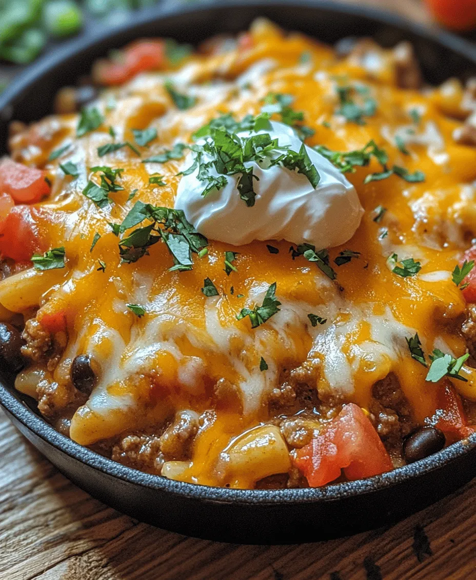 In the fast-paced world we live in, one-pot meals have surged in popularity, becoming a staple in many households. They offer the convenience of minimal cleanup while delivering a hearty and delicious meal that everyone can enjoy. Among the array of one-pot wonders, the Cheesy Taco Pasta Skillet stands out as a particularly enticing option. This dish is a delightful fusion of familiar taco flavors and comforting pasta, making it an ideal choice for busy weeknights or casual gatherings.