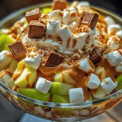 If you're looking for a dessert that tantalizes the taste buds while offering a delightful crunch, look no further than the Snickers Apple Delight Salad. This playful twist on a classic fruit salad is not only delicious but also incredibly easy to prepare, making it a perfect addition to any gathering or potluck. The combination of sweet Snickers bars, crisp apples, and fluffy whipped topping creates a symphony of flavors and textures that will leave your guests clamoring for more.