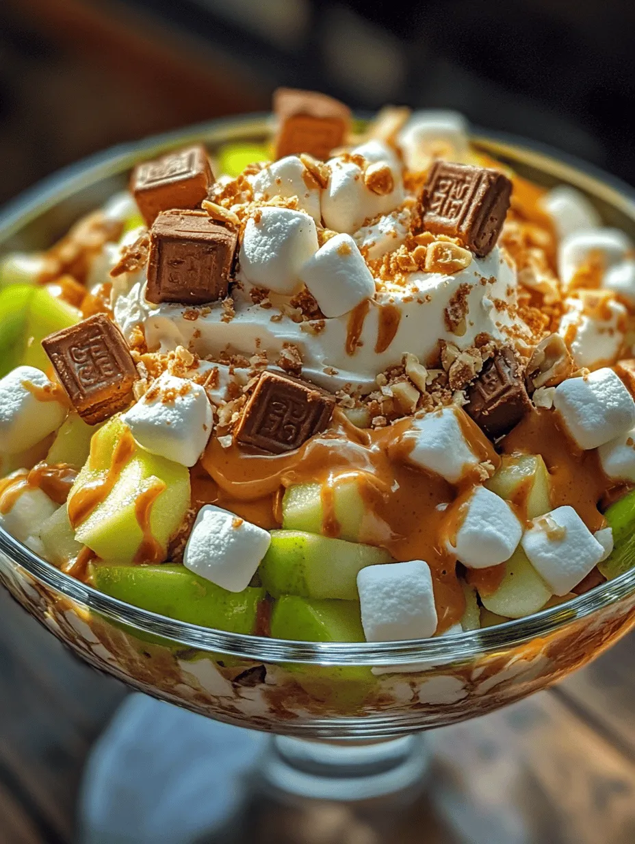 If you're looking for a dessert that tantalizes the taste buds while offering a delightful crunch, look no further than the Snickers Apple Delight Salad. This playful twist on a classic fruit salad is not only delicious but also incredibly easy to prepare, making it a perfect addition to any gathering or potluck. The combination of sweet Snickers bars, crisp apples, and fluffy whipped topping creates a symphony of flavors and textures that will leave your guests clamoring for more.