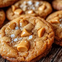 To create the perfect salted butterscotch cookies, start by combining the wet ingredients. In a large mixing bowl, combine softened unsalted butter and brown sugar. Using an electric mixer or a whisk, cream these together until the mixture is light and fluffy—this typically takes about 2 to 3 minutes. The process of creaming is essential as it incorporates air into the dough, resulting in a lighter cookie texture.