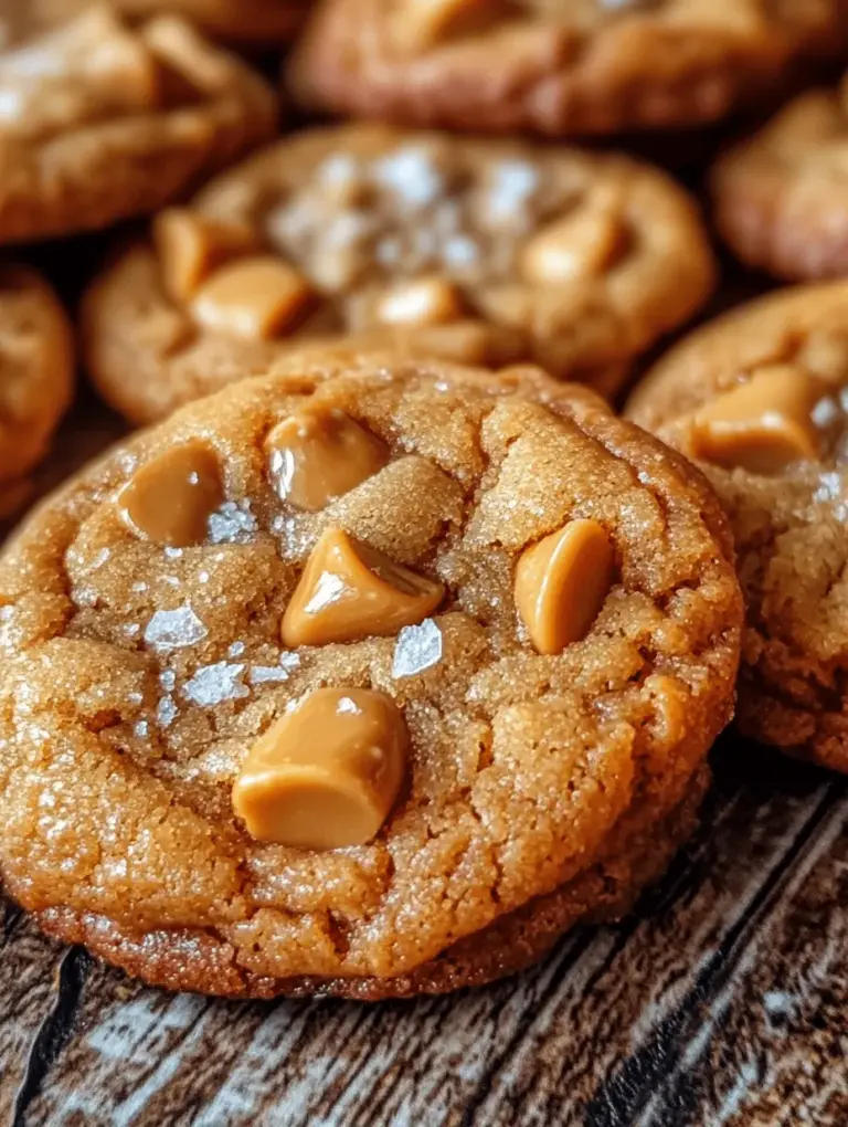 To create the perfect salted butterscotch cookies, start by combining the wet ingredients. In a large mixing bowl, combine softened unsalted butter and brown sugar. Using an electric mixer or a whisk, cream these together until the mixture is light and fluffy—this typically takes about 2 to 3 minutes. The process of creaming is essential as it incorporates air into the dough, resulting in a lighter cookie texture.