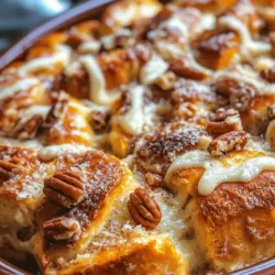 Casseroles have long been a staple in family kitchens across the globe, celebrated for their versatility and ability to bring people together. These one-dish wonders can transform simple ingredients into a hearty meal that pleases both young and old alike. Among the many variations, the Easy Cinnamon Roll Casserole stands out as a delightful breakfast or brunch option, perfect for gatherings and lazy weekend mornings. With its warm, inviting aroma and comforting flavors, this dish is sure to become a beloved addition to your culinary repertoire.