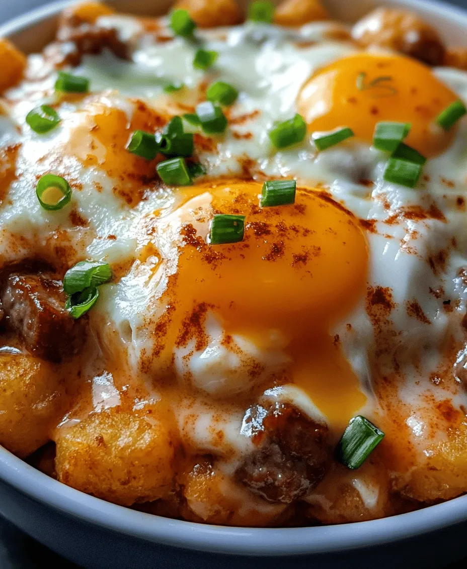 If you're in search of a breakfast dish that embodies comfort and satisfaction, look no further than the Tater Tot Breakfast Bowl with Sausage Gravy. This hearty meal combines crispy tater tots, savory sausage gravy, perfectly cooked eggs, and a sprinkle of cheese to create a delightful morning experience that is both filling and flavorful. The beauty of breakfast bowls lies in their ability to bring together various components into one harmonious dish, making them a trendy choice for modern diners.