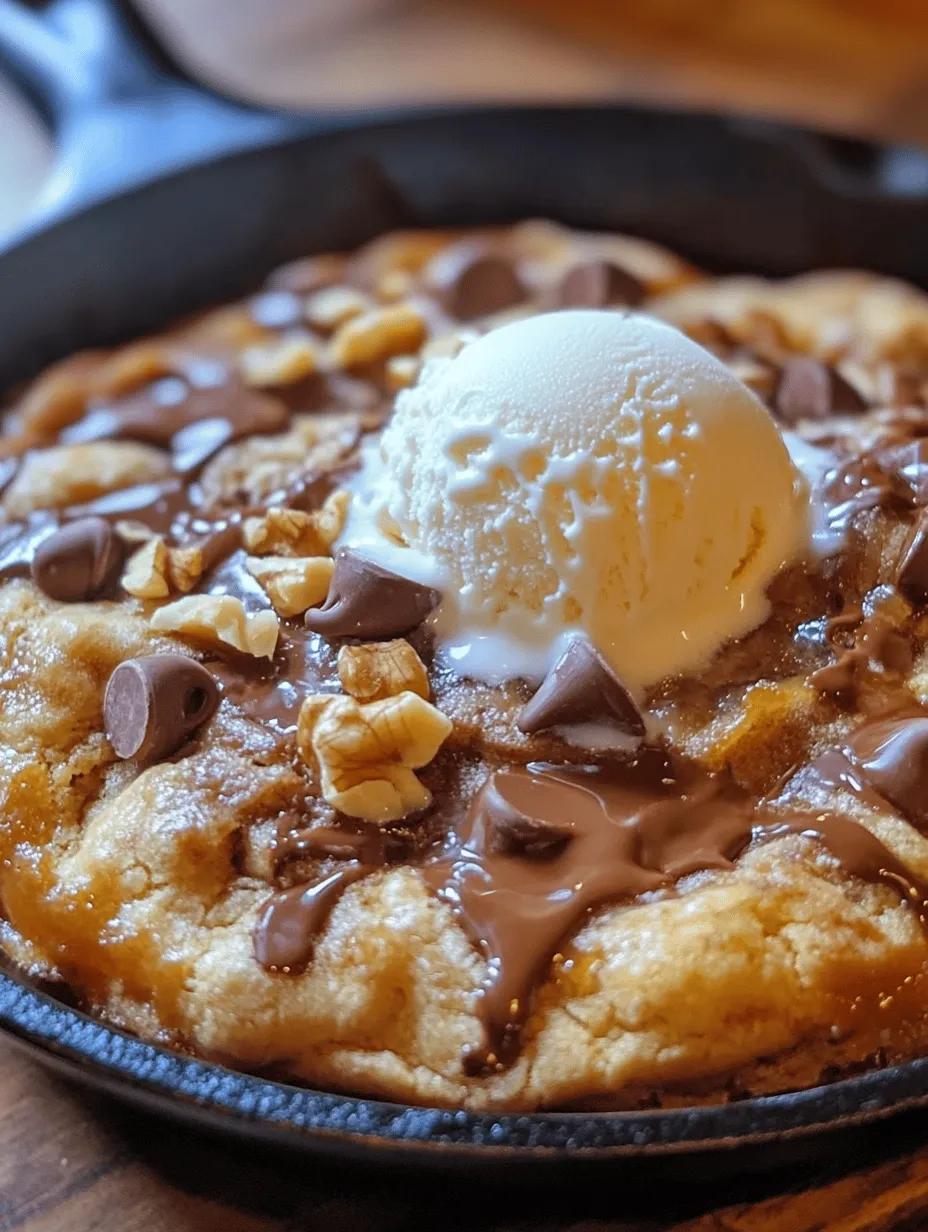 In the world of desserts, few treats evoke as much nostalgia and comfort as a warm, freshly baked cookie. But why settle for just any cookie when you can indulge in a decadent chocolate chip skillet cookie? The skillet cookie is a delightful fusion of cookie and cake, offering the best of both worlds in a single, shareable dessert. The Decadent Chocolate Chip Skillet Cookie Delight takes this concept to new heights, featuring a rich and gooey center surrounded by crisp edges, delivering an unforgettable experience with each bite.