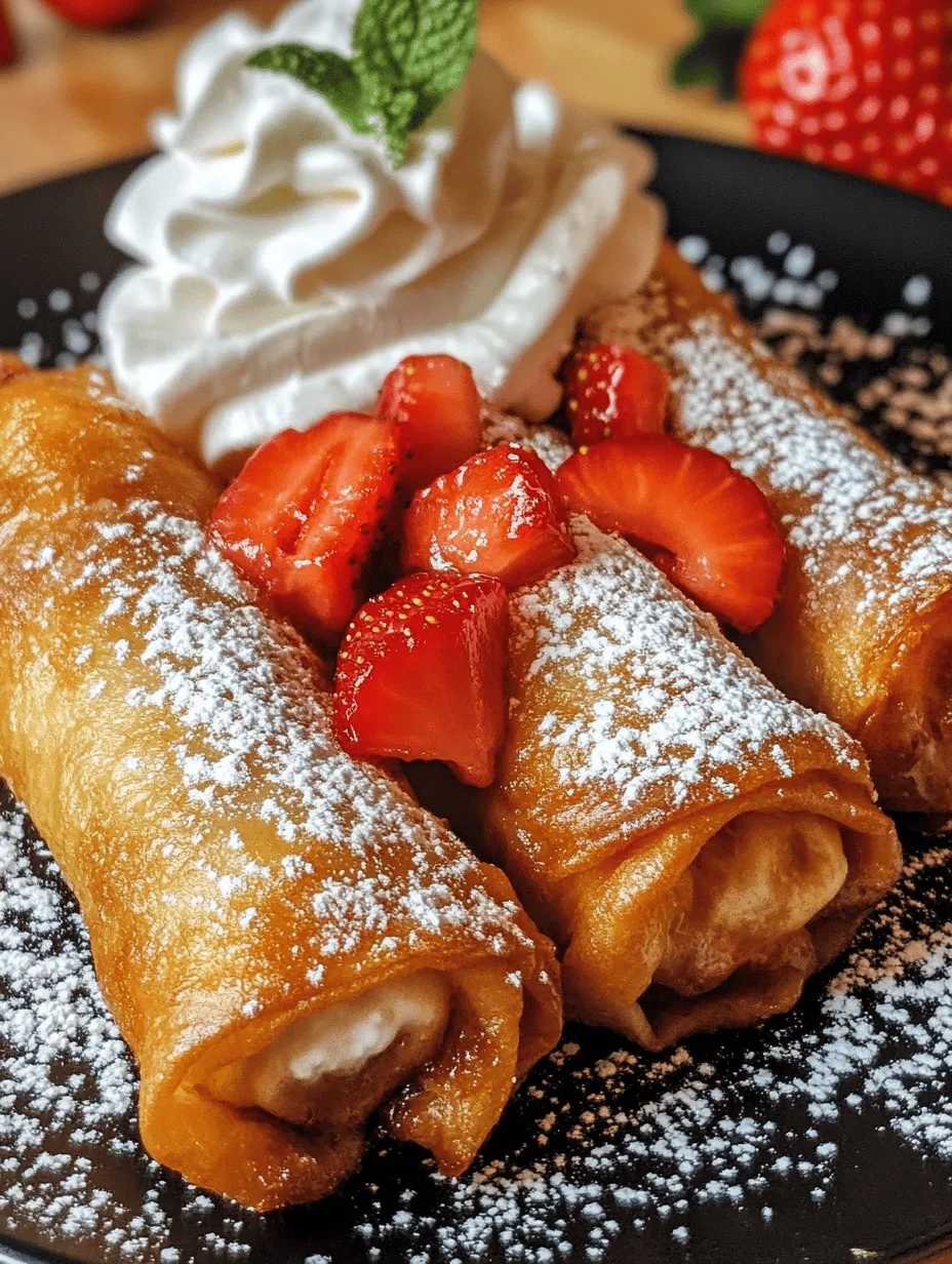 To create these Strawberry Cheesecake Eggroll Bites, you’ll need a few key ingredients, each playing a vital role in the overall flavor and texture of the dessert. Let’s break down the main components: