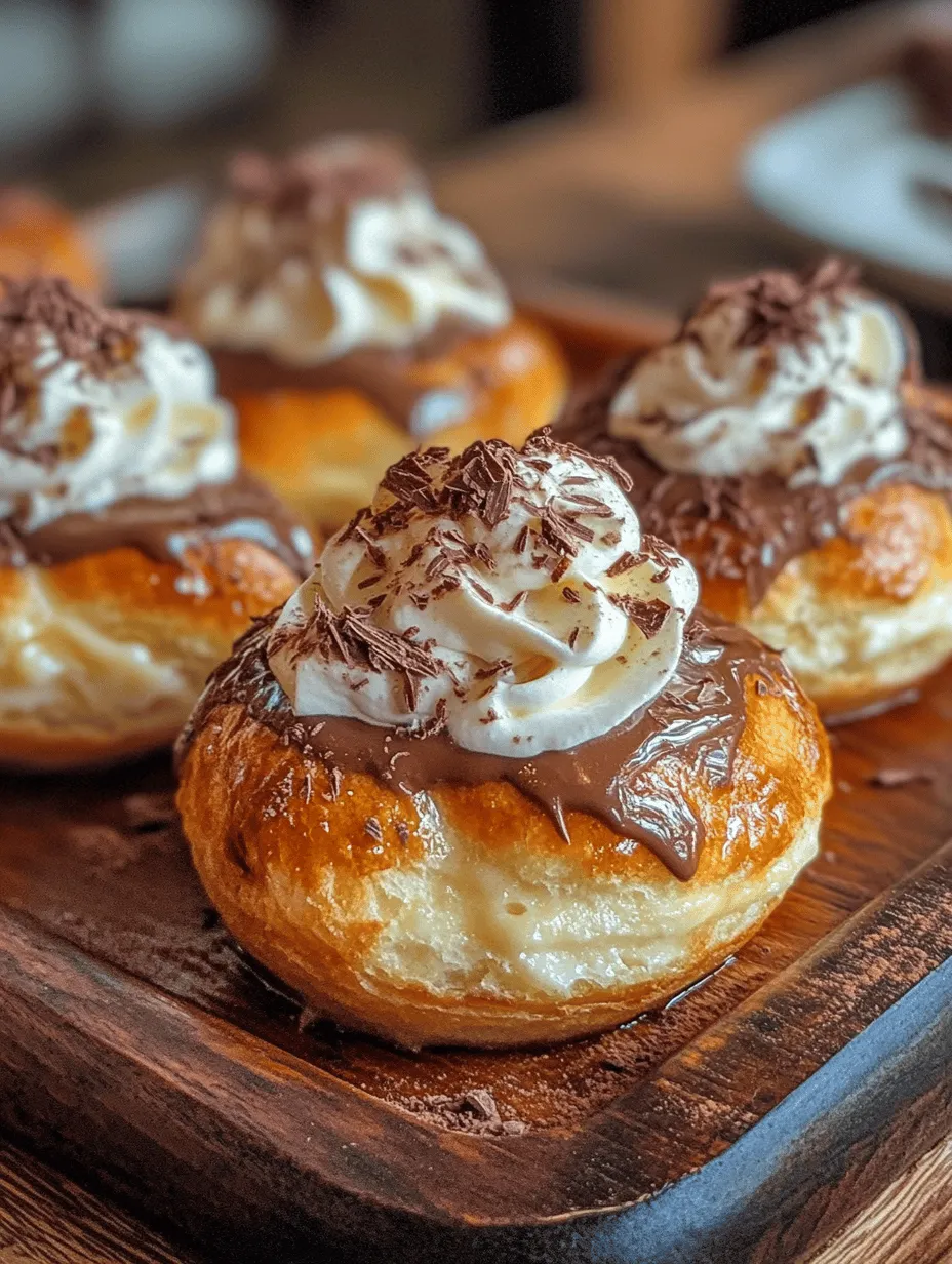 Italian Cream Puffs, or "Bignè di Riso," are a beloved treat in Italy, celebrated for their delicate texture and sumptuous custard filling. These delightful pastries, which seem to float on air, hold a special place in Italian cuisine, often gracing tables during festive occasions, family gatherings, and special celebrations. Their light, airy shells, combined with a rich, creamy custard, create a perfect balance of flavor and texture that is simply irresistible.