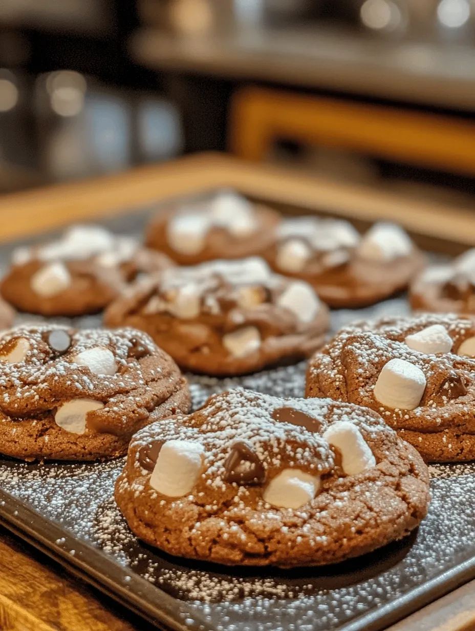 What makes Chocolate Marshmallow Swirl Cookies particularly special is not just their taste, but also their texture and presentation. The soft, chewy cookie base envelops rich, semi-sweet chocolate chips and fluffy mini marshmallows, creating a delightful combination of flavors and textures in every bite. The swirls of chocolate add an artistic flair, making these cookies not only a treat for the palate but also for the eyes. As you bite into one, you'll experience the crunch of the cookie, the melt-in-your-mouth chocolate, and the gooey marshmallow that brings a smile to your face.