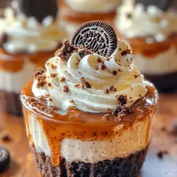 Delight in the rich combination of chocolate and cream cheese with our Delightful No-Bake Oreo Cheesecake Cups. This easy-to-follow recipe captures the essence of a traditional cheesecake but simplifies it into individual servings that are perfect for any occasion. Whether you’re hosting a gathering, celebrating a special moment, or simply craving a sweet treat, these cheesecake cups are sure to impress. With only a handful of ingredients and straightforward steps, you can create a decadent dessert that is both visually appealing and utterly delicious.