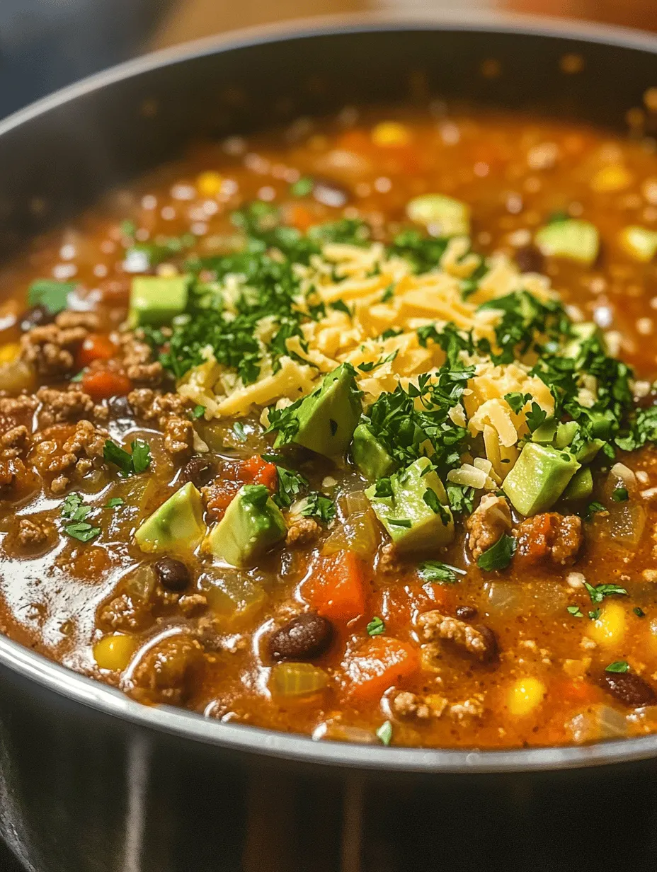 To create the perfect Taco Fiesta Soup, you'll need a selection of fresh, flavorful ingredients. Here’s a breakdown of the main components that come together to make this dish a standout: