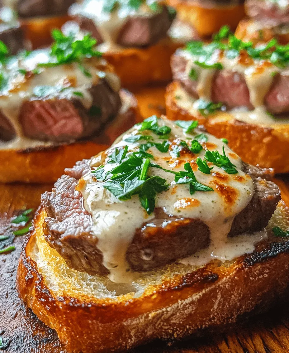 If you're searching for a show-stopping appetizer that will leave your guests raving, look no further than Savory Beef Tenderloin Crostini with Parmesan Cream Sauce. This dish beautifully balances succulent beef with the rich flavors of a creamy Parmesan sauce, all served atop crispy, toasted baguette slices. It's a gourmet delight perfect for any occasion, whether you're hosting a lavish dinner party, an intimate gathering, or a festive holiday celebration.