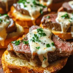 If you're searching for a show-stopping appetizer that will leave your guests raving, look no further than Savory Beef Tenderloin Crostini with Parmesan Cream Sauce. This dish beautifully balances succulent beef with the rich flavors of a creamy Parmesan sauce, all served atop crispy, toasted baguette slices. It's a gourmet delight perfect for any occasion, whether you're hosting a lavish dinner party, an intimate gathering, or a festive holiday celebration.