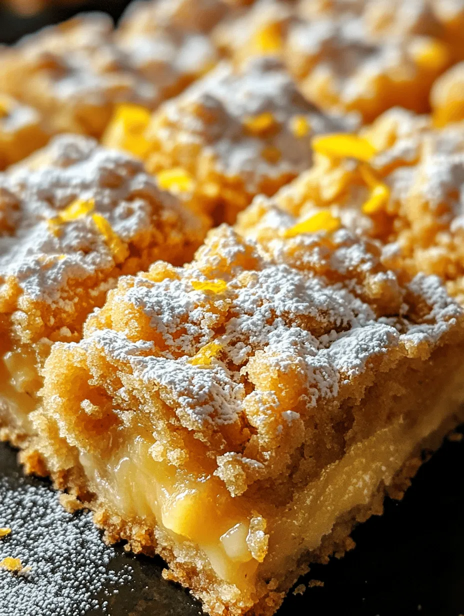 If you’re on the lookout for a dessert that is both refreshing and indulgent, then look no further than Zesty Lemon Crumb Bliss Bars. This delightful treat combines the bright and tangy flavor of lemons with a crumbly, buttery crust that is sure to please your palate. These bars are not only visually appealing with their sunny yellow filling but also provide a burst of citrus flavor that is perfect for any occasion. Whether you’re hosting a summer gathering, celebrating a special event, or simply craving something sweet, these bliss bars are an excellent choice.