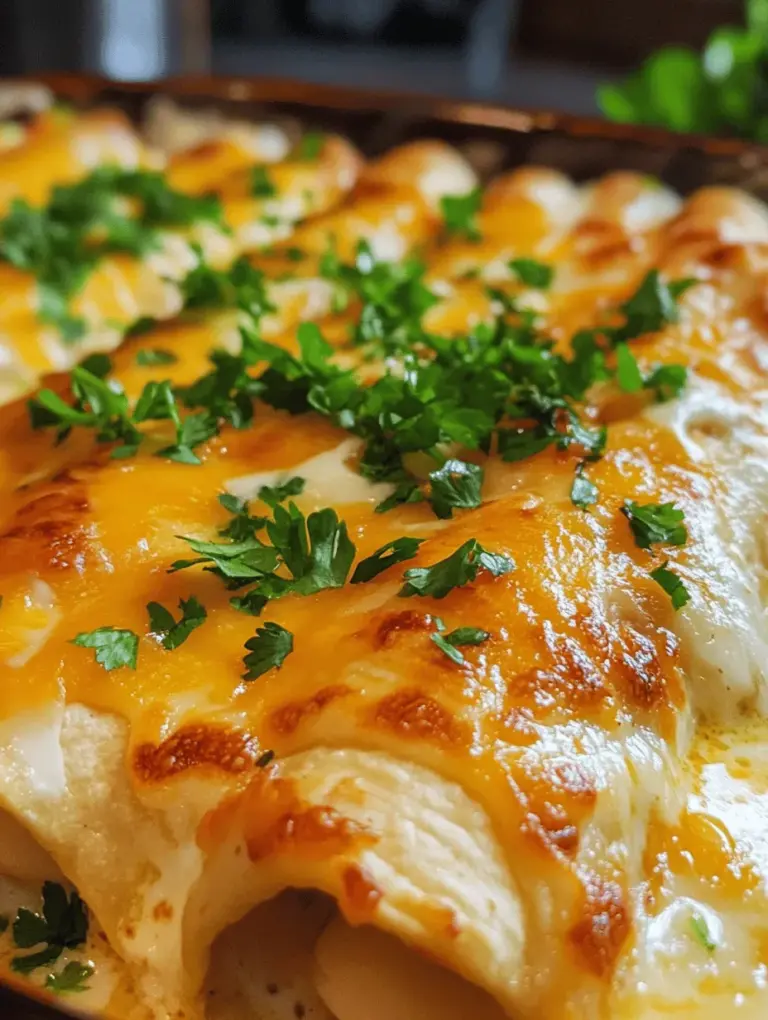 When it comes to comfort food, few dishes can rival the creamy indulgence of white chicken enchiladas. This delightful recipe combines the richness of a creamy sauce with tender, flavorful chicken, making it an ideal choice for family dinners, potluck gatherings, or even casual weeknight meals. The beauty of creamy white chicken enchiladas lies not only in their comforting flavors but also in their versatility; they can easily cater to both novice cooks and experienced chefs alike, who are in search of a satisfying and delectable dish.